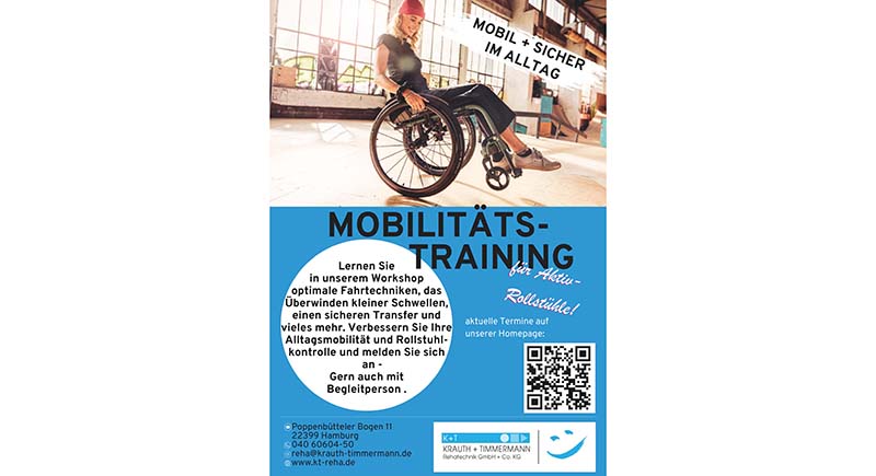 Einladung zum Rollstuhltraining: MOBIL + SICHER im ALLTAG