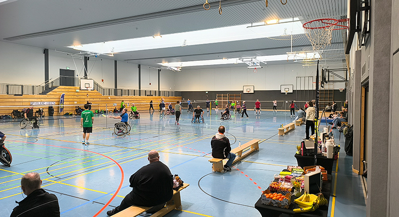 Rollstuhl-Badminton-Wettbewerb in Troisdorf